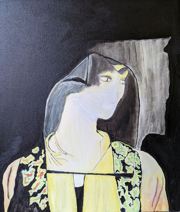 woman gazing abstract